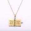 My Little Star Book Necklace For Daughter Son 18 Inch Stainless Steel Chain Gold Hardware Love Jewelry Birthday Graduation Gift