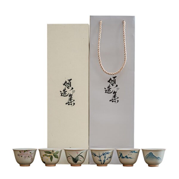 ICE Table Hand Painted Tea Cup Suit Kung Fu Tea Set
