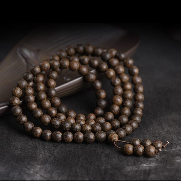 Retro Ethnic Style Natural Aloeswood Buddha Beads Bracelet