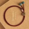 Traditional Handcrafted Bodhi Beads Red String Couple Bracelet