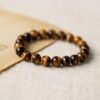 Ethnic Style Tigereye Single Circle Simplicity Buddha Rosary Bracelet
