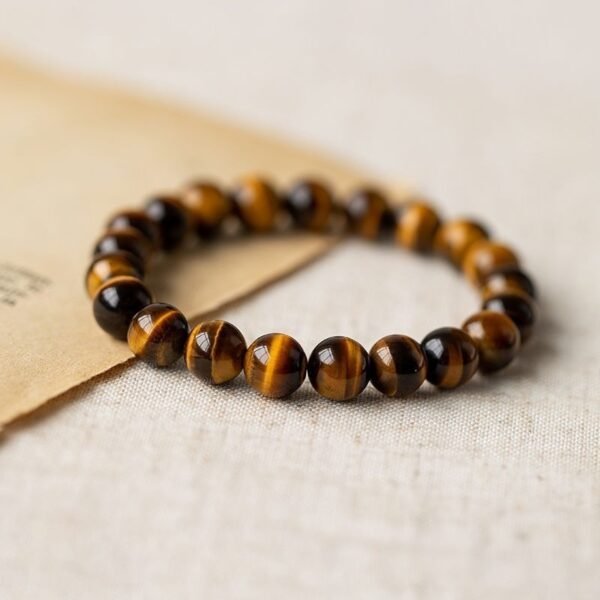 Ethnic Style Tigereye Single Circle Simplicity Buddha Rosary Bracelet