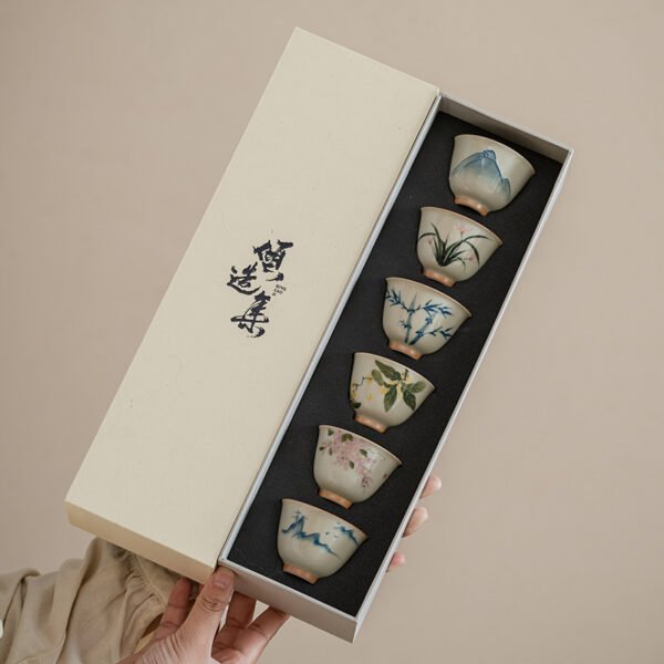ICE Table Hand Painted Tea Cup Suit Kung Fu Tea Set