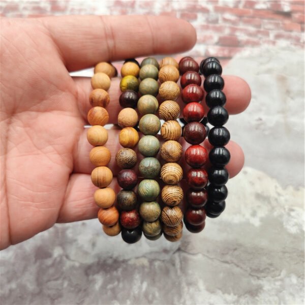 Natural 8mm Sandalwood Buddha Beads Bracelet