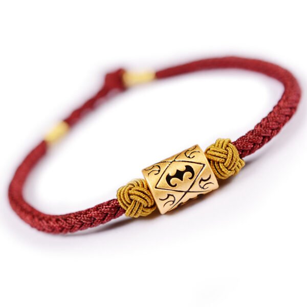 Braided Red String Tanabata Valentine's Day Bracelet Ladies Sterling Silver Couple Bracelet