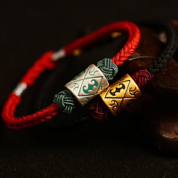 Braided Red String Tanabata Valentine's Day Bracelet Ladies Sterling Silver Couple Bracelet