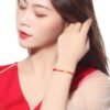 Ethnic Style Sand Gold Ox Zodiac Hand-Woven Red Rope Bracelet