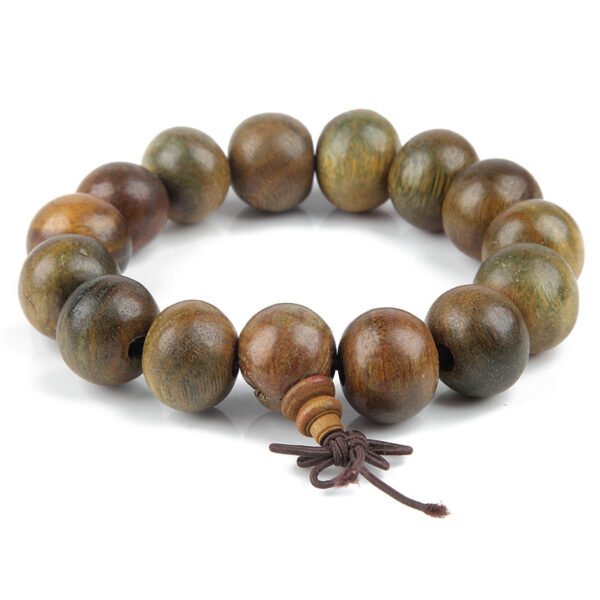 Natural Green Sandalwood Prayer Beads Bracelet