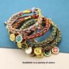 Ethnic Style Couple Braided Red Rope Colorful Wire Bracelet