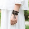 Retro Ethnic Style Natural Aloeswood Buddha Beads Bracelet