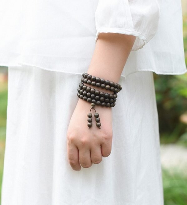 Retro Ethnic Style Natural Aloeswood Buddha Beads Bracelet