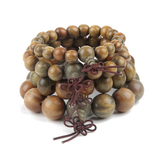 Natural Green Sandalwood Prayer Beads Bracelet