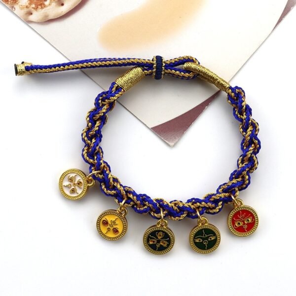 Ethnic Style Couple Braided Red Rope Colorful Wire Bracelet