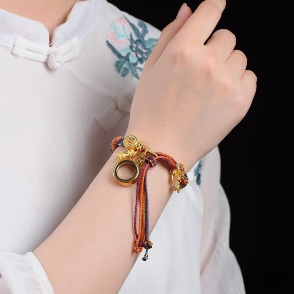 Tibetan Spiritual Energy Cycle Pattern Hand-Woven Bracelet