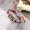 Retro Dunhuang Color Hand-Woven Bracelets with Tibetan Elements