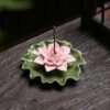 Lotus Leaf Incense Holder Four Colors Handmade Tea Room Tea Table