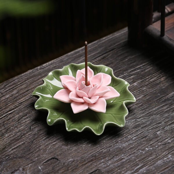 Lotus Leaf Incense Holder Four Colors Handmade Tea Room Tea Table