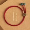 Traditional Handcrafted Bodhi Beads Red String Couple Bracelet