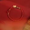 New Year's New Hand-woven National Style This Animal Year Red Rope Pure Silver Carrying Strap