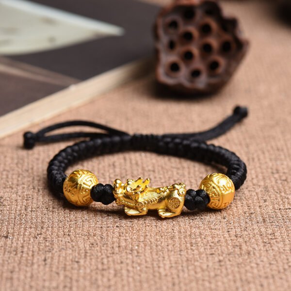 Ethnic Style Hand-Woven Red Rope Six-Character Mantra Bracelet