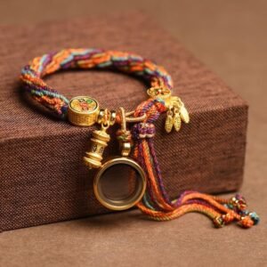 Tibetan Spiritual Energy Cycle Pattern Hand-Woven Bracelet