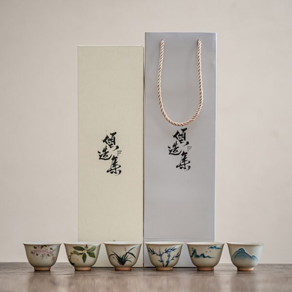 ICE Table Hand Painted Tea Cup Suit Kung Fu Tea Set
