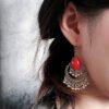 Golden Beads Tassel Earrings