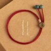 Traditional Handcrafted Bodhi Beads Red String Couple Bracelet