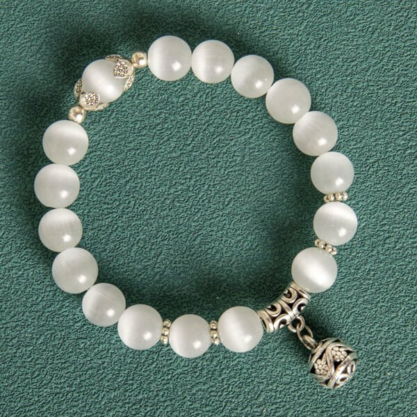 10MM Hollow Ball  Crystal Opal Beaded Bracelet