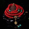 Prayer Beads Red Turquoise Bracelet