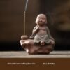 Zen Little Monk Ceramic Incense Burner - Chinese Agarwood Decor