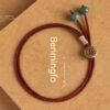 Traditional Handcrafted Bodhi Beads Red String Couple Bracelet