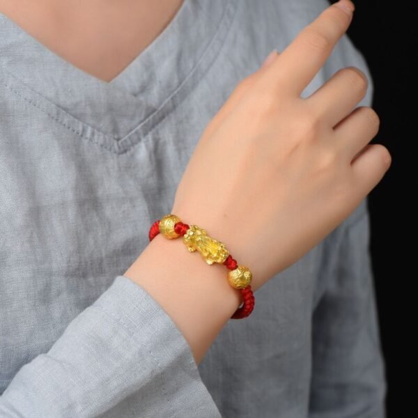 Ethnic Style Hand-Woven Red Rope Six-Character Mantra Bracelet