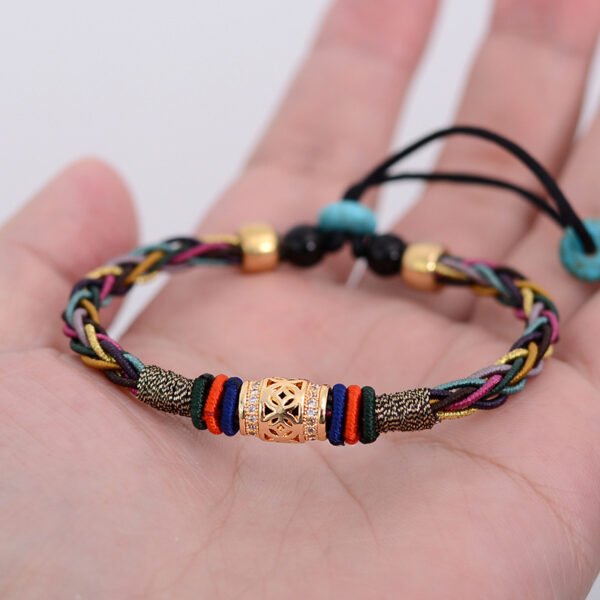 Tibetan Energy Eight-Strand Hand-Woven Safety Rope Bracelet
