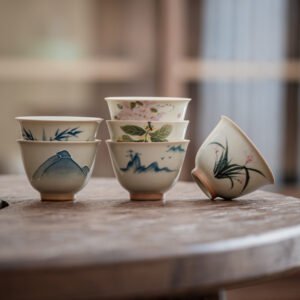 ICE Table Hand Painted Tea Cup Suit Kung Fu Tea Set