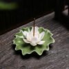 Lotus Leaf Incense Holder Four Colors Handmade Tea Room Tea Table