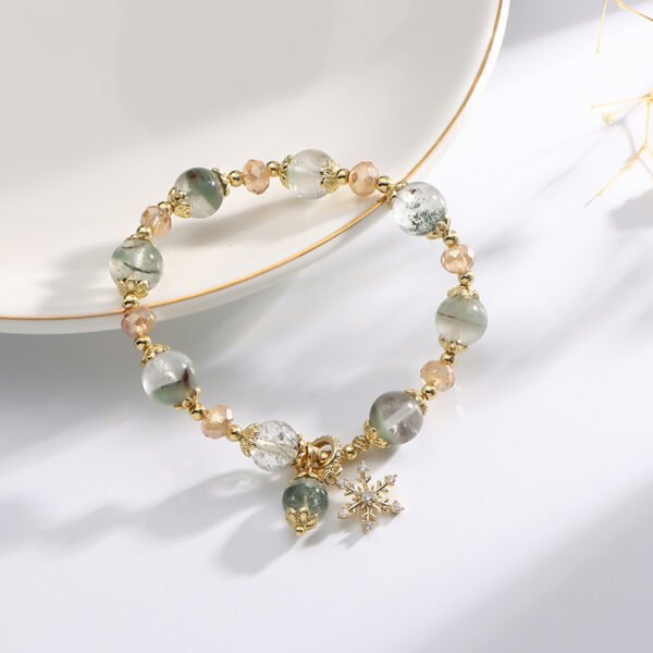 Natural Chorite Crystals Crystal Bracelet Female Snowflake Pendant