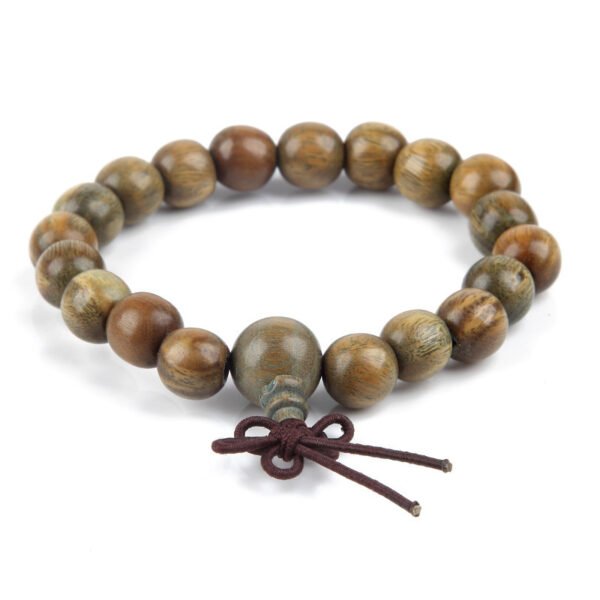 Natural Green Sandalwood Prayer Beads Bracelet