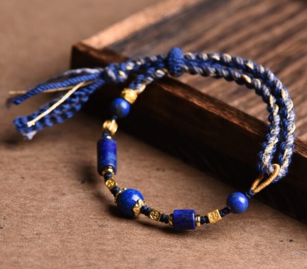 Ethnic Style Hand-Woven Lapis Lazuli Bracelet