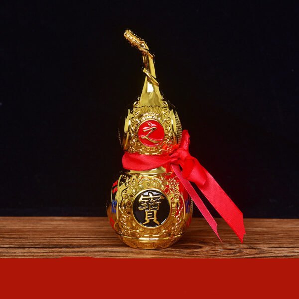 533225226354.jpg Enlightened Copper Gourd Ornaments With Bagua Town House Alloy Painted Feng Shui