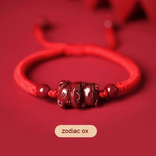 Cinnabar Zodiac Red String Bracelet for Fidelity