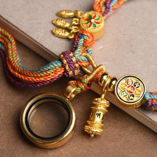 Tibetan Spiritual Energy Cycle Pattern Hand-Woven Bracelet