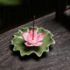 Lotus Leaf Incense Holder Four Colors Handmade Tea Room Tea Table