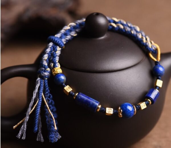 Ethnic Style Hand-Woven Lapis Lazuli Bracelet