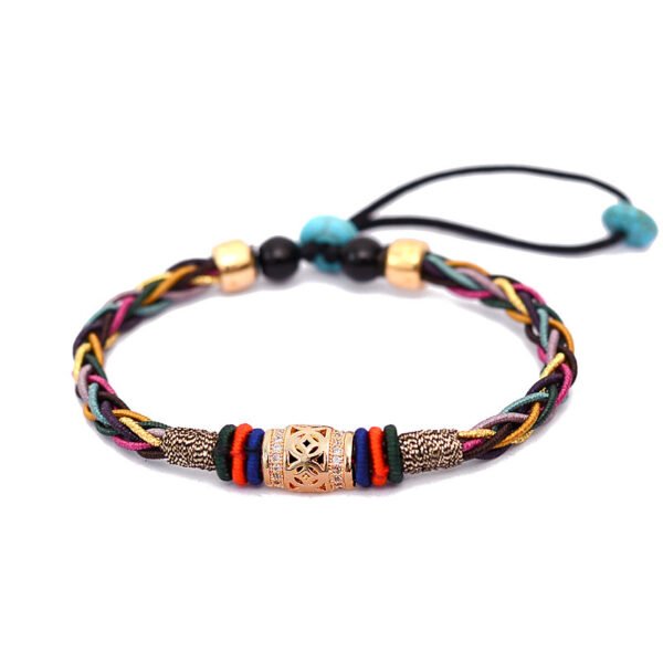 Tibetan Energy Eight-Strand Hand-Woven Safety Rope Bracelet