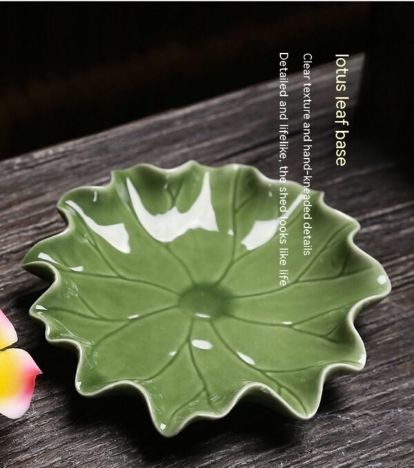 Lotus Leaf Incense Holder Four Colors Handmade Tea Room Tea Table