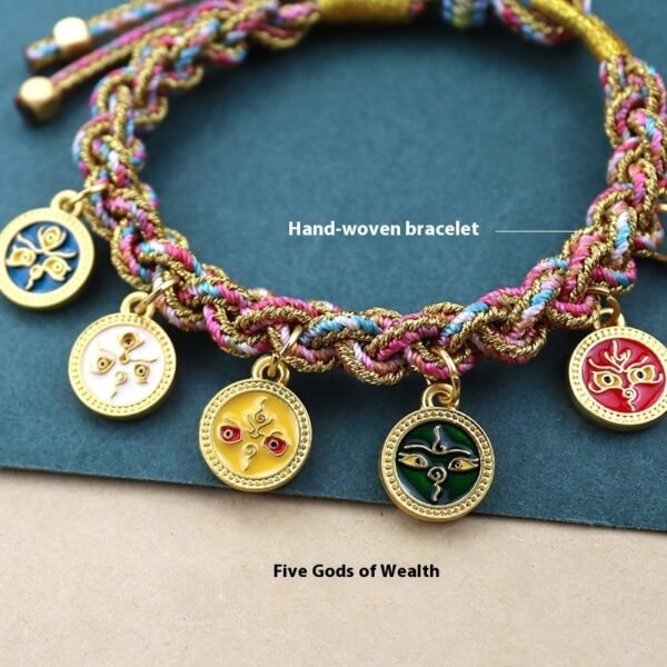Ethnic Style Couple Braided Red Rope Colorful Wire Bracelet