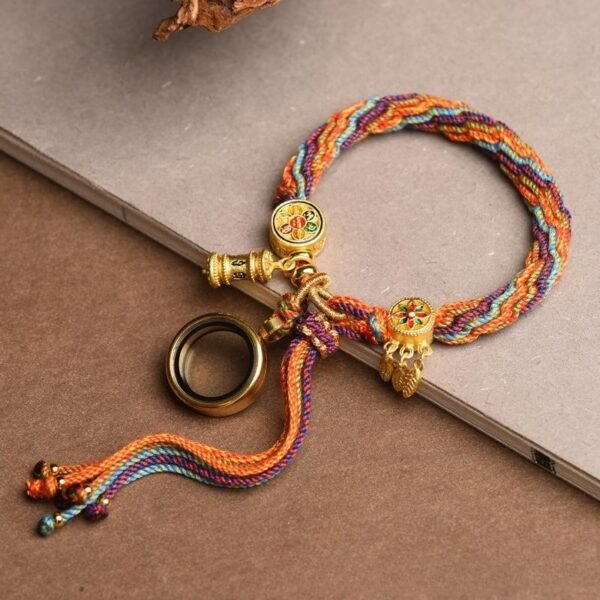 Tibetan Spiritual Energy Cycle Pattern Hand-Woven Bracelet