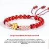 Ethnic Style Natural Hand-Woven Red Rope Wrist Bracelet