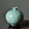 Pomegranate-patterned Longquan Vase, Vintage Chinese-style Zen Entryway Decoration